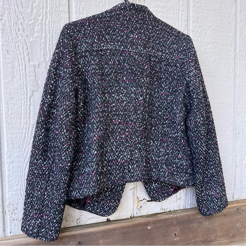 Gap Speckled Zig Zag Herringbone Patterned Button… - image 8